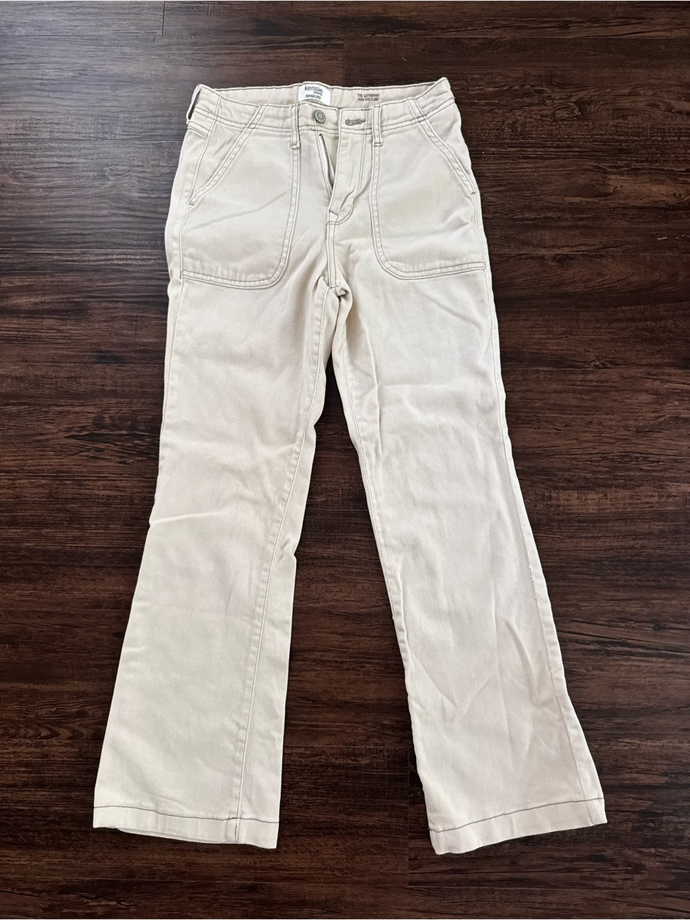 Kensie Cream Flare Jeans